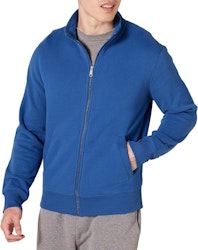 Amazon Essentials Men's Full-Zip Fleece Mock Neck Sweatshirt for $8 + free shipping w/ Prime