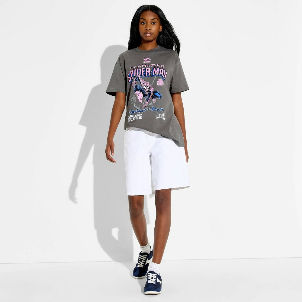Women's Spiderman Oversized Graphic T-Shirt: $15 Women's Spiderman Oversized Graphic T-Shirt: $15
