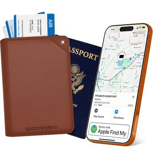 Spotminders Apple MFi Certified Trackable Passport Holder: $59.47