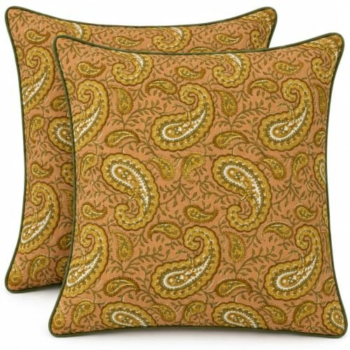Ridhi Romantic Reverie 18" x 18" Block Print Pillow Cover 2-Pack: $28.90 Ridhi Romantic Reverie 18" x 18" Block Print Pillow Cover 2-Pack: $28.90