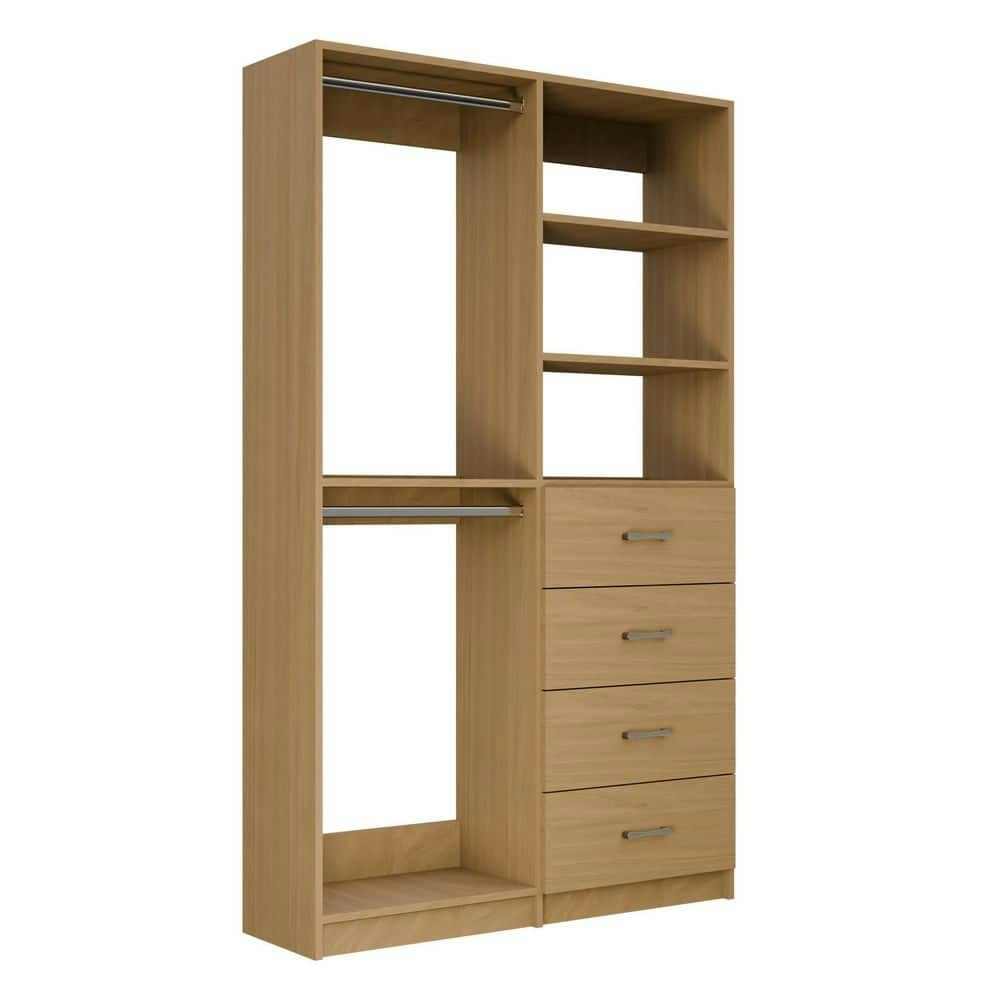 Alto 39.75-Inch Oak Double Hang and 4-Drawer 10-Shelf Closet System: $1,428.84