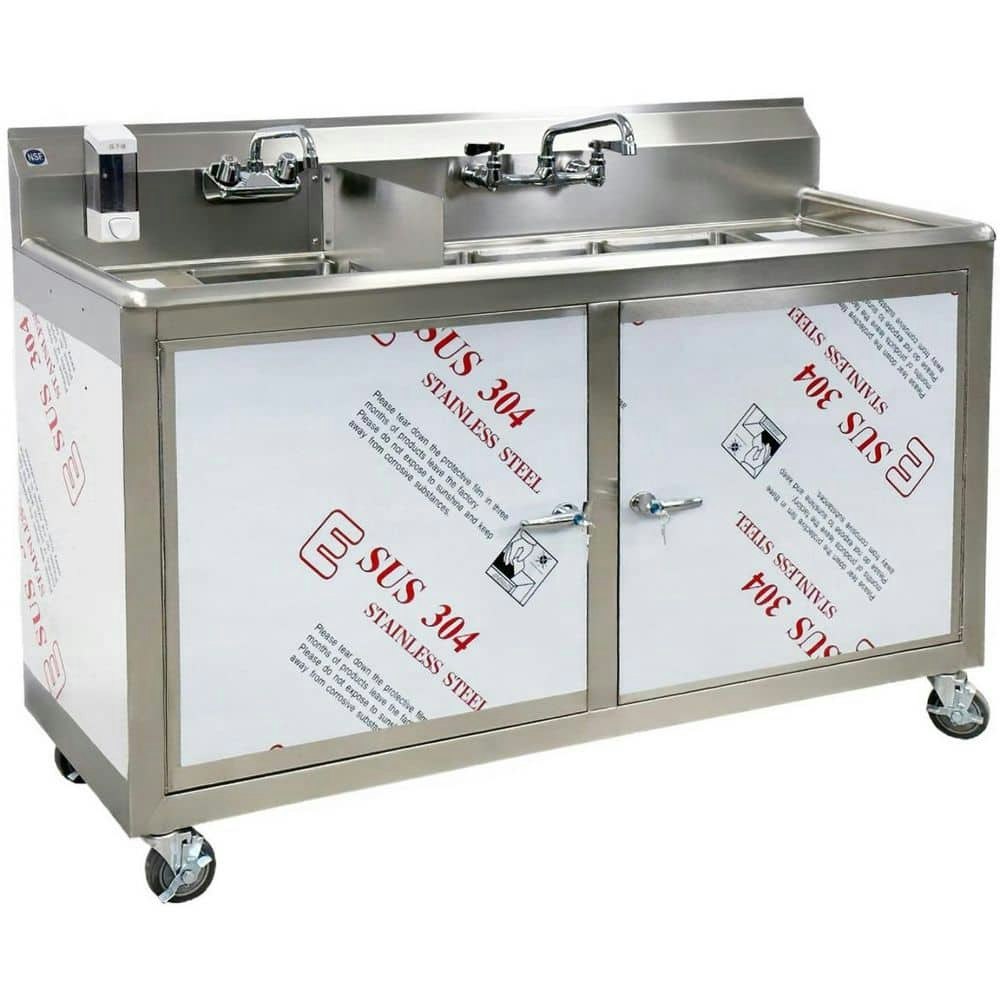 60-Inch 4-Compartment Stainless Steel Commercial Portable Food Truck Sink: $3,620 60-Inch 4-Compartment Stainless Steel Commercial Portable Food Truck Sink: $3,620