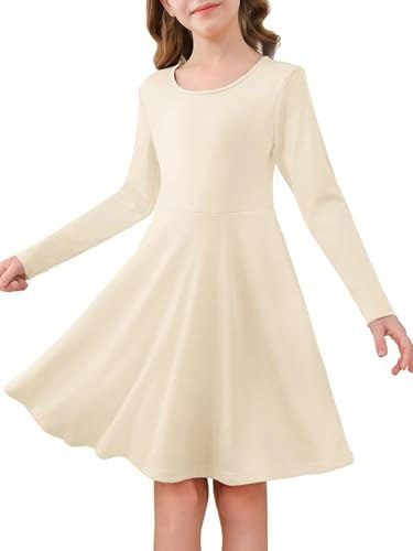 Haloumoning Girls Long Sleeve Skater Dress: $12.98 Haloumoning Girls Long Sleeve Skater Dress: $12.98