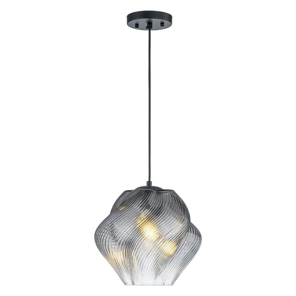 11.4-Inch 1-Light Gradient Smoky Spiral Glass Pendant Light: $144.11 11.4-Inch 1-Light Gradient Smoky Spiral Glass Pendant Light: $144.11