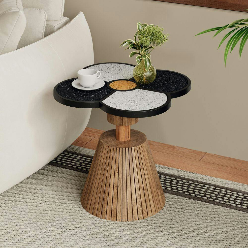 Averin 23.65-inch 4-Leaf Clover Resin Side Table: $72.10 Averin 23.65-inch 4-Leaf Clover Resin Side Table: $72.10