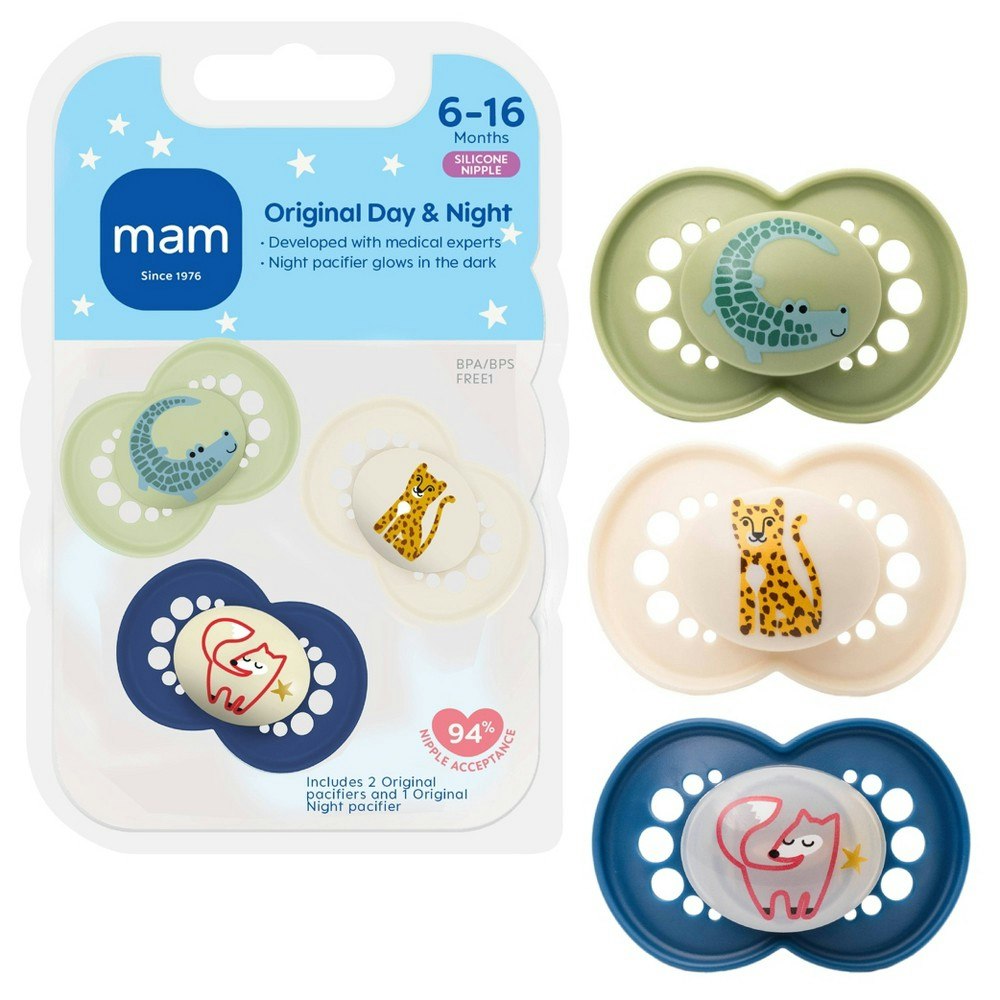 MAM 6+ Months Day and Night Pacifiers 3-Pack: $9.99