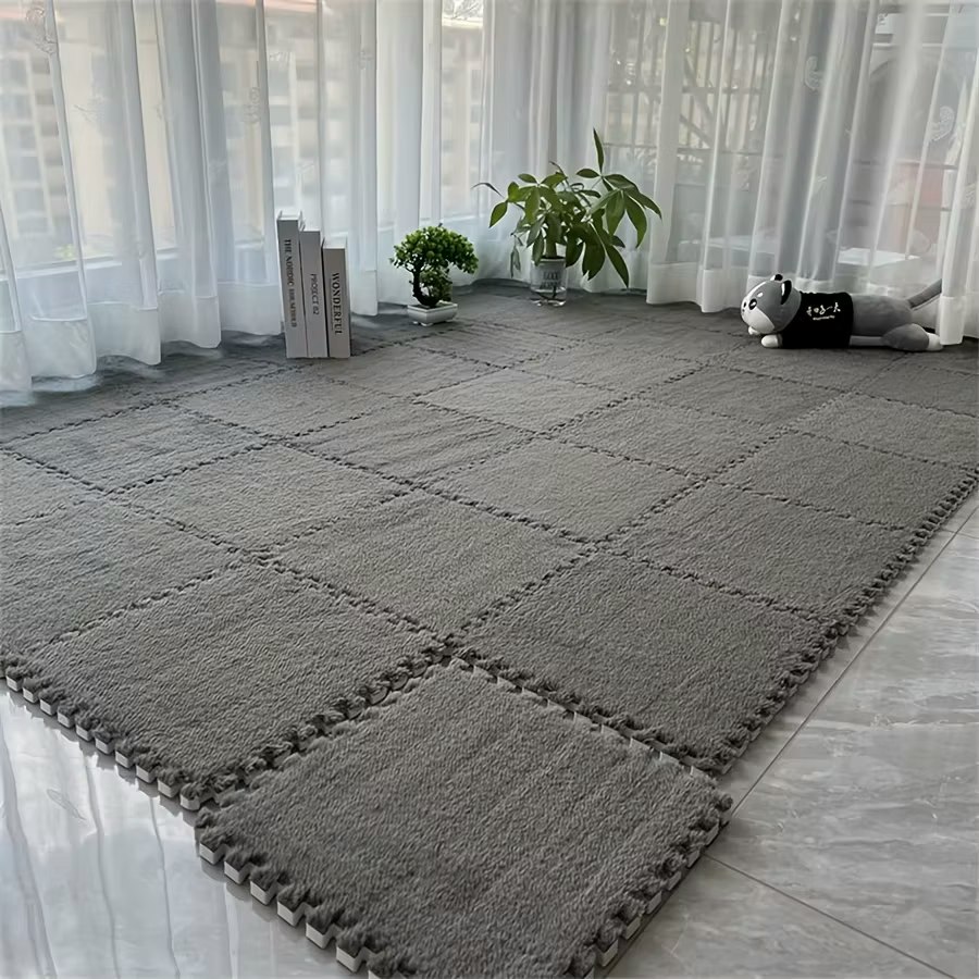  11.8" Interlocking Carpet Tiles 12-Pack: $15