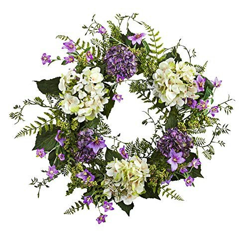 Nearly Natural 24-inch Hydrangea Berry Wreath: $49.99 Nearly Natural 24-inch Hydrangea Berry Wreath: $49.99