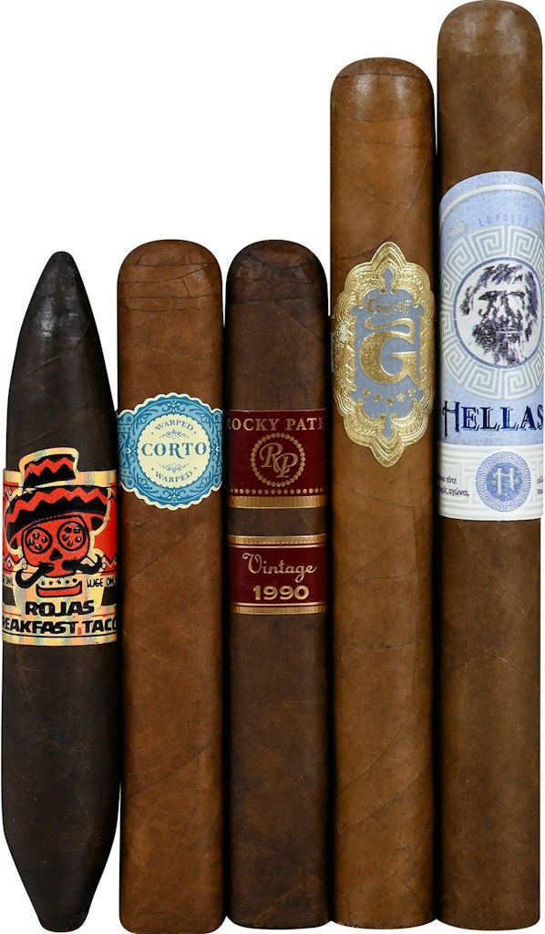 First Class Boutique Corona 5-Star Grip 5-Cigar Sampler: $22 First Class Boutique Corona 5-Star Grip 5-Cigar Sampler: $22
