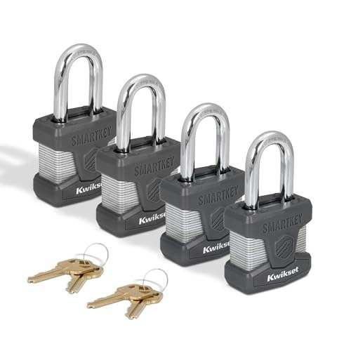 Kwikset SmartKey Laminated Steel Padlock 4-Pack: $51.84 Kwikset SmartKey Laminated Steel Padlock 4-Pack: $51.84