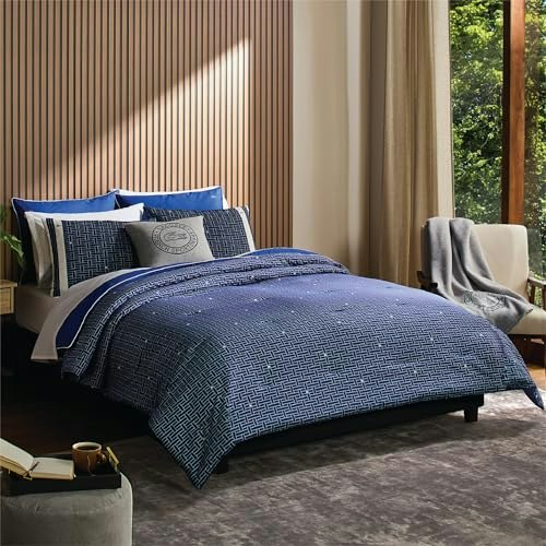 Lacoste Heritage Geo Cotton Percale Comforter Set: $98