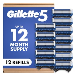 Gillette 5 Men's 5-Blade Razor Blade Refill 12-Pack for $19 w/ Sub & Save + free shipping w/ Prime