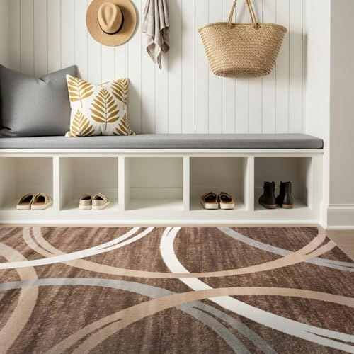 Rugshop 4' x 6' Wavy Circles Area Rug: $66.52 Rugshop 4' x 6' Wavy Circles Area Rug: $66.52