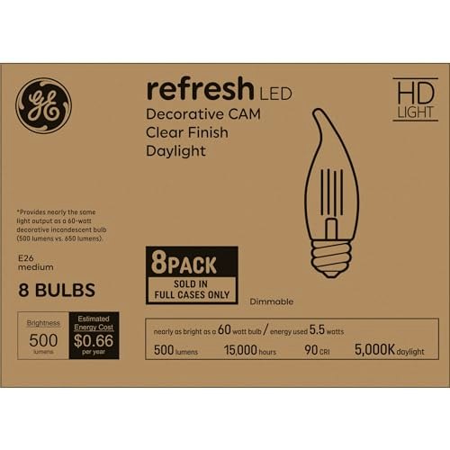 GE Refresh 60W Daylight LED Light Bulbs 8-Pack: $23.98 GE Refresh 60W Daylight LED Light Bulbs 8-Pack: $23.98