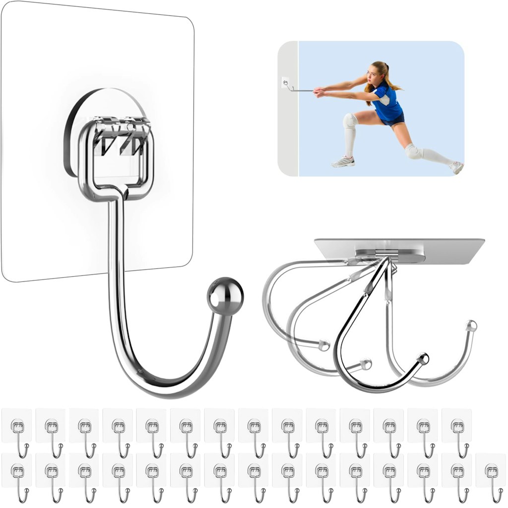 Large Adhesive Hooks 30-Pack: $6.99