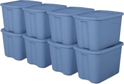 Sterilite 18-Gallon Storage Bin w/ Snap-On Lid 8-Pack for $38 + free shipping