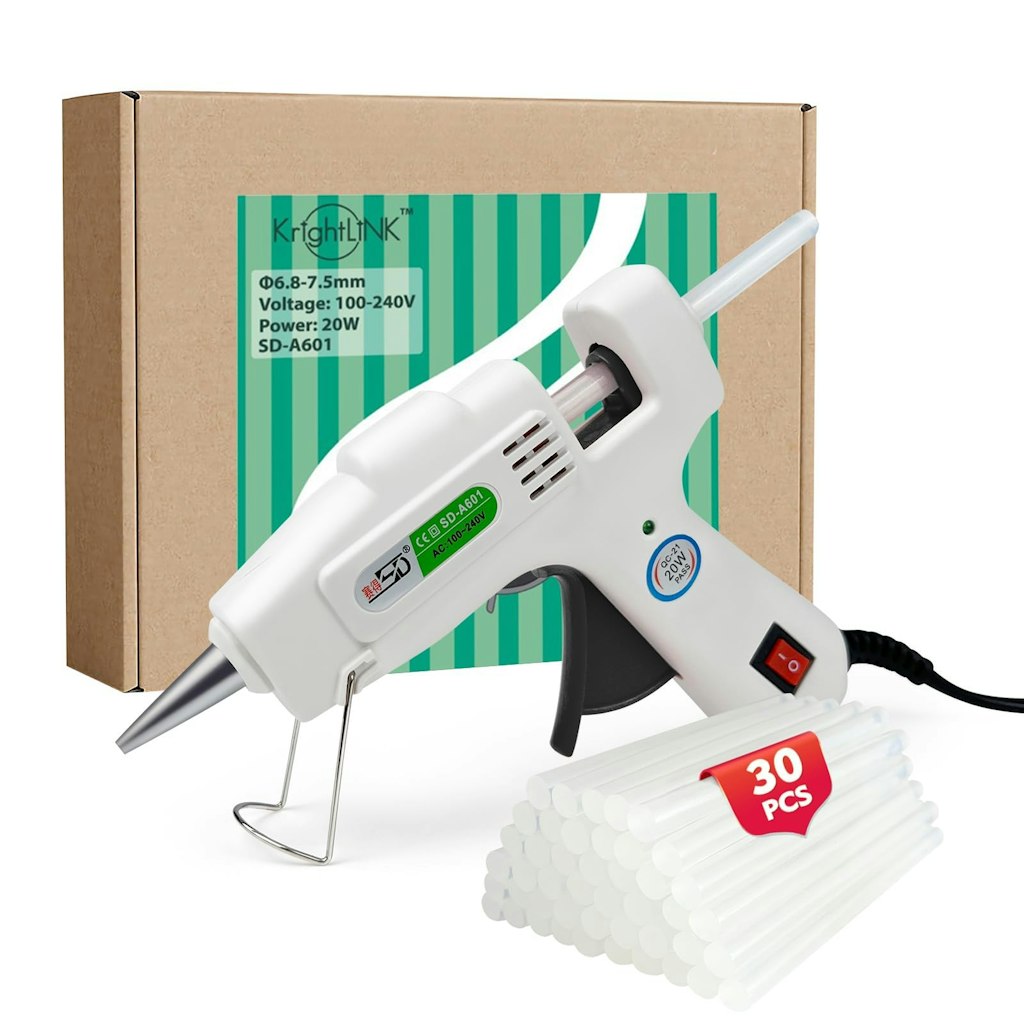 Krightlink Mini Hot Glue Gun Kit w/ 30 Glue Sticks: $8.54