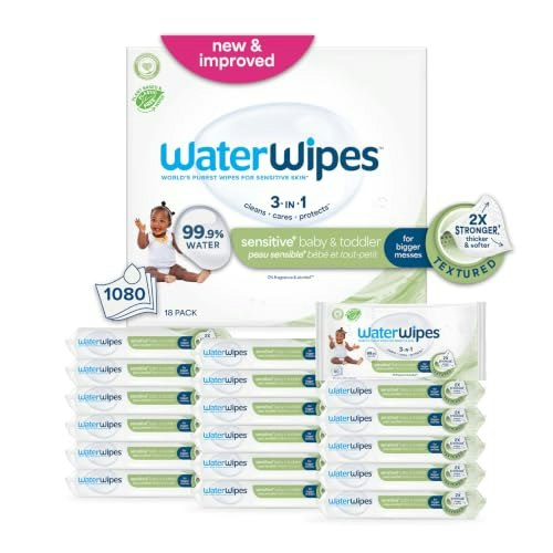WaterWipes Sensitive Baby Wipes 1,080-Count 18-Pack: $54.06