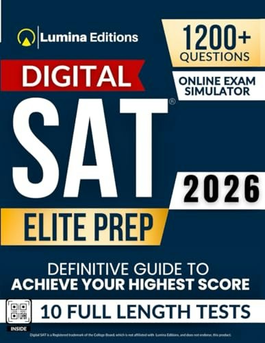 Digital SAT Elite Prep 10 Full-Length Practice Tests: $18.14