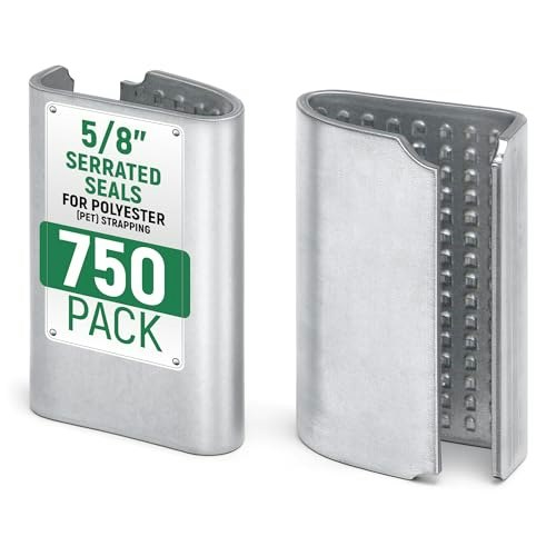 5/8-inch PET Polyester Strapping Open Serrated Seals 750-Pack: $92.78 5/8-inch PET Polyester Strapping Open Serrated Seals 750-Pack: $92.78