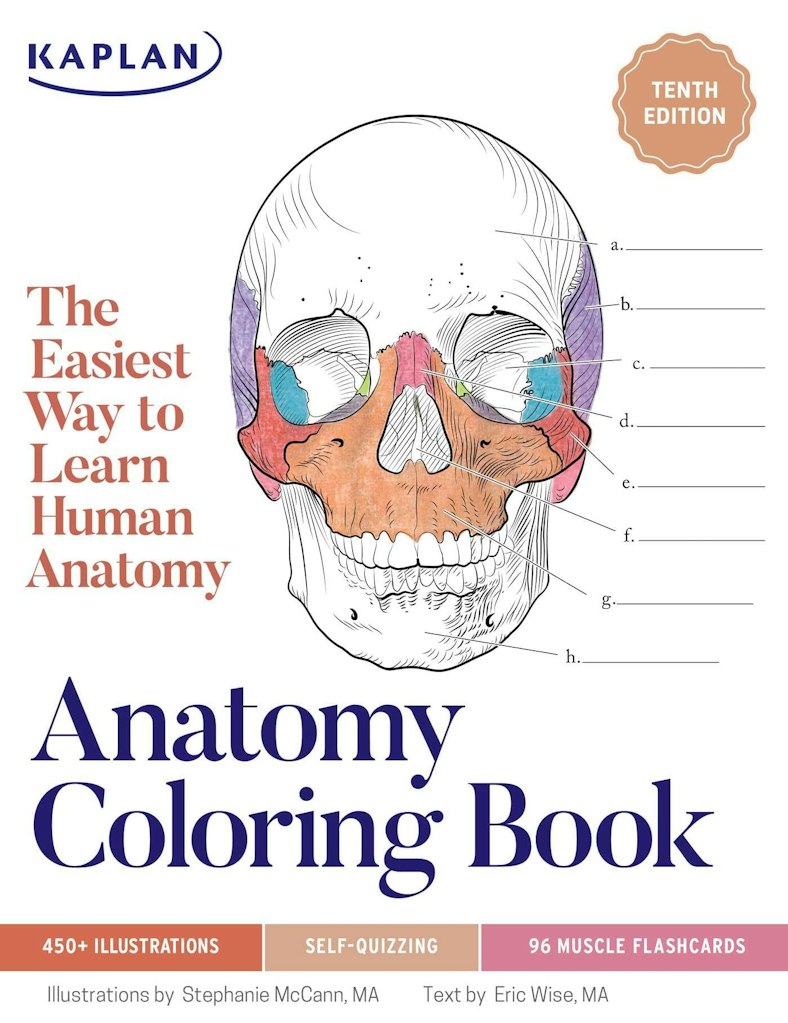 Anatomy Coloring Book w/ 450+ Realistic Medical Illustrations: $20