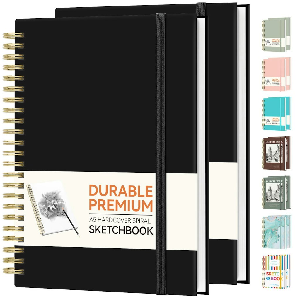 Forvencer 2-Pack Blank Spiral Hardcover Sketch Book: $6.99