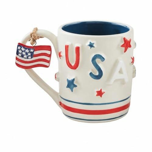 Mud Pie 15-ounce Americana Flag Mug: $13.60 Mud Pie 15-ounce Americana Flag Mug: $13.60