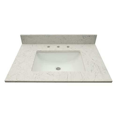 MSI 31" x 22" Carrara Sky Vanity Top: $250.27