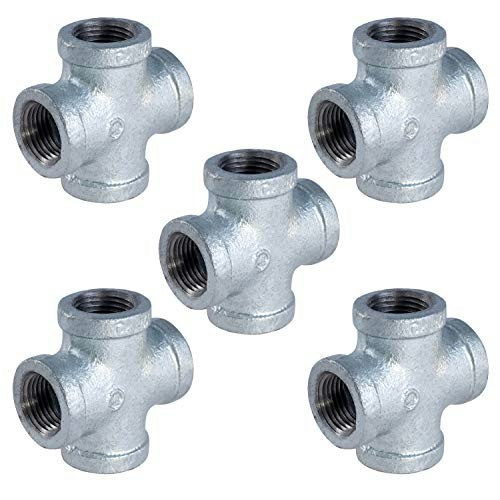 SupplyGiant 3/4-Inch Galvanized Malleable Cross Pipe Fitting 5-Pack: $27.30