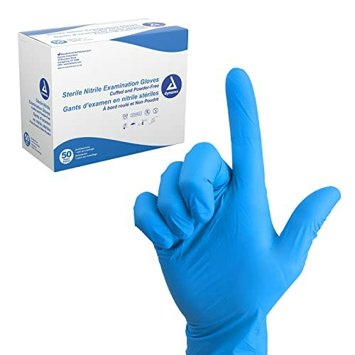 Dynarex Sterile Nitrile Examination Gloves 100-Pack: $33