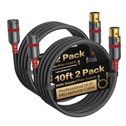 Warrky 2-Pack 10-Foot XLR Cables for $20 + free shipping w/ Prime