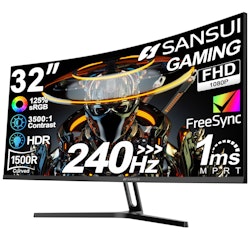 SANSUI 32" 1080p 240Hz LED Curved Monitor for $180 + free shipping