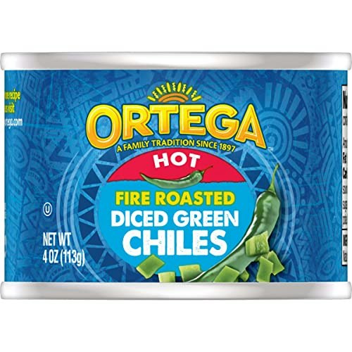 Ortega Diced Hot Green Chiles 4-oz. Can: $1.72 Ortega Diced Hot Green Chiles 4-oz. Can: $1.72