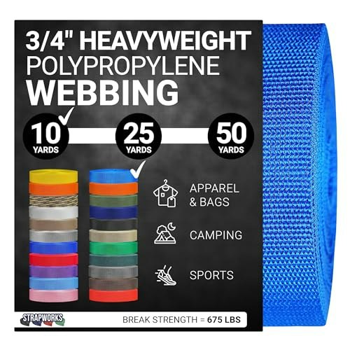 Strapworks 3/4-inch x 10-yard Heavyweight Poly Webbing: $8.11 Strapworks 3/4-inch x 10-yard Heavyweight Poly Webbing: $8.11