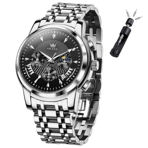 Olevs Men's Silver Waterproof Dress Watch: $34.22 Olevs Men's Silver Waterproof Dress Watch: $34.22
