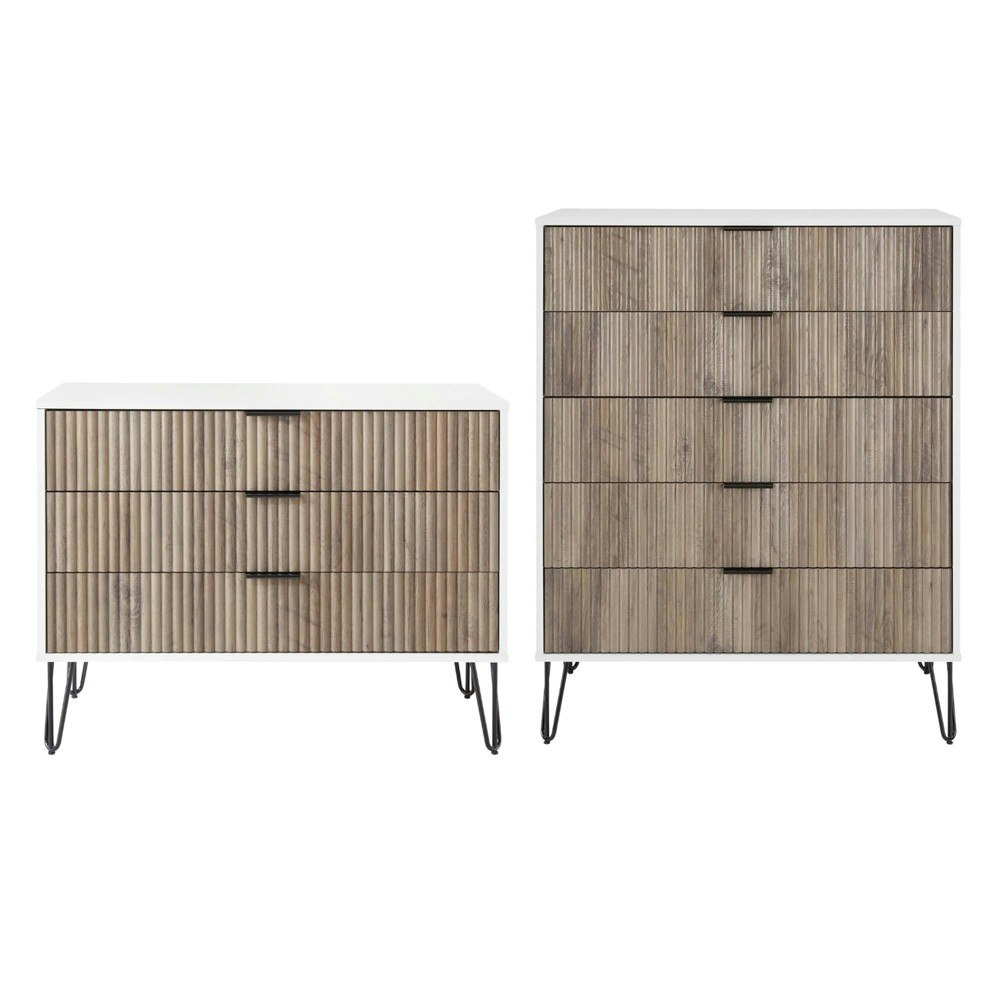 Manhattan Comfort Dumbo 5-Drawer and 3-Drawer Dresser 2-Piece Set: $765.99 Manhattan Comfort Dumbo 5-Drawer and 3-Drawer Dresser 2-Piece Set: $765.99