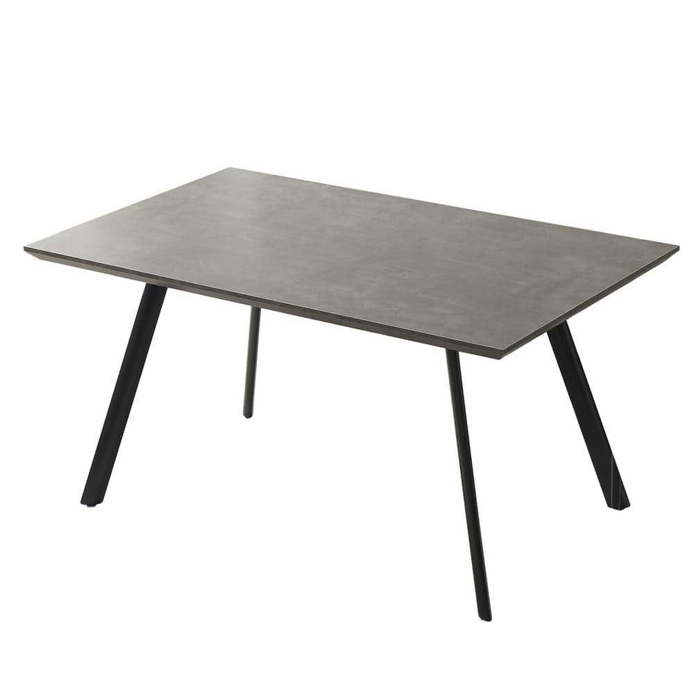 47.2-Inch Gray Rectangular Modern Dining Table: $154.14 47.2-Inch Gray Rectangular Modern Dining Table: $154.14