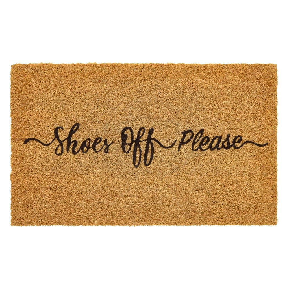 Shoes Off Please 18" x 30" Natural Coir Door Mat: $13.99 Shoes Off Please 18" x 30" Natural Coir Door Mat: $13.99