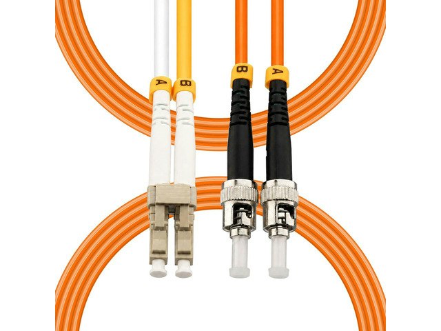 10-Foot LC to ST Multimode Fiber Optic Patch Cable: $25.99