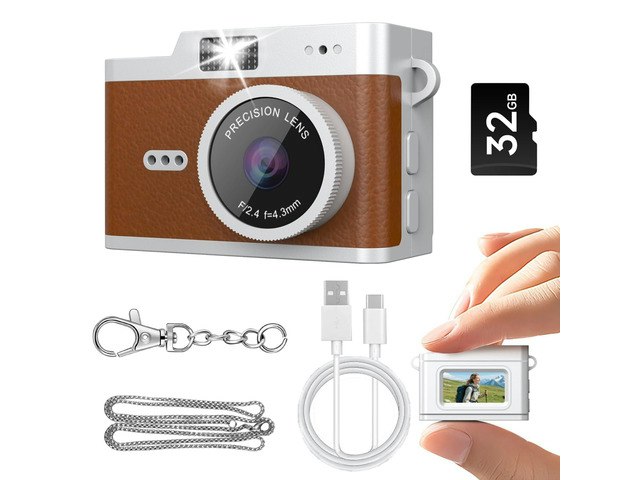 Hotu 2MP 1080p Mini Keychain Digital Camera with 32GB Card: $34.49