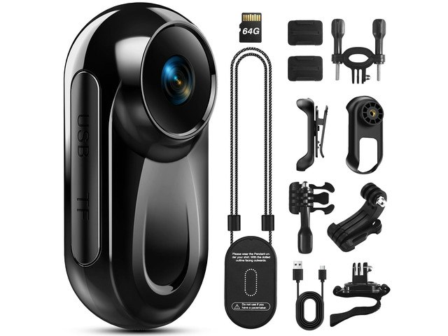 Mini 1080p Body Camera with 64GB Card: $119.99