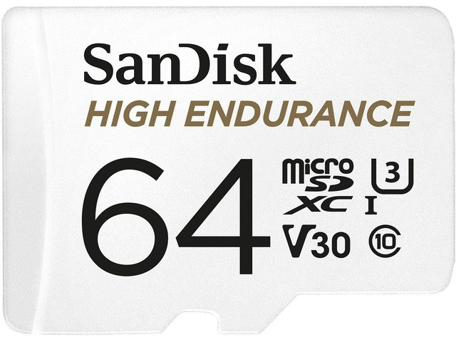 SanDisk 64GB High Endurance microSDXC Card with Adapter: $28.34