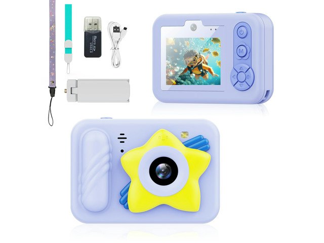 Waterproof Kids' 48MP Digital Camera with 32GB SD Card: $59.99