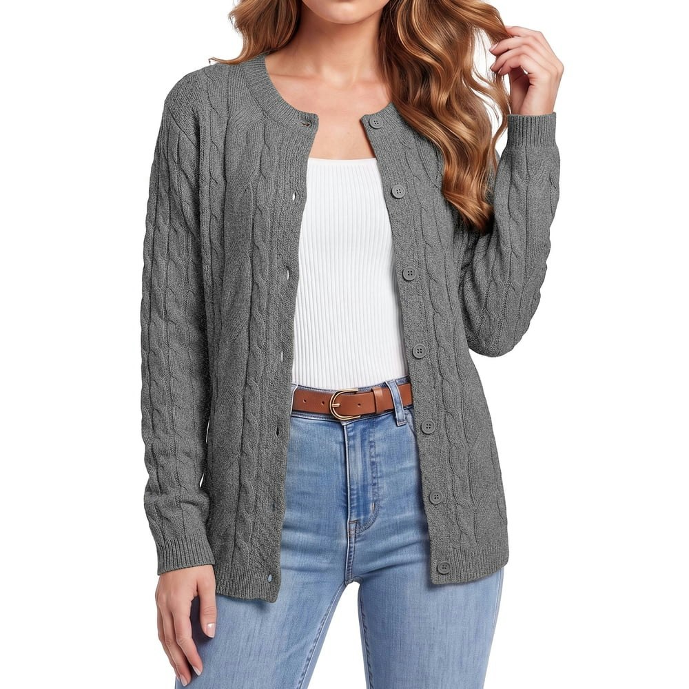 Uvplove Women's Cable Knit Cardigan Sweater: $24.49 Uvplove Women's Cable Knit Cardigan Sweater: $24.49