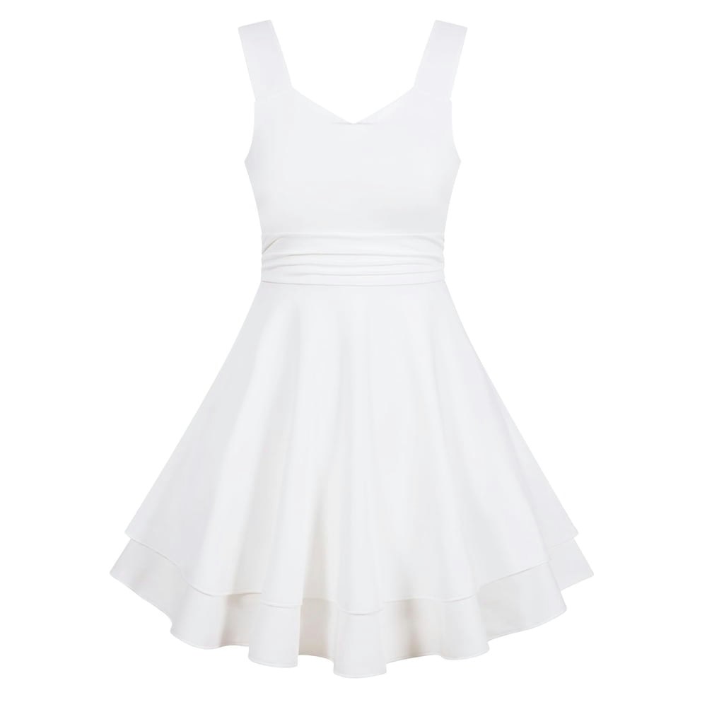 Aideaone Girls Sleeveless Square Neck A-Line Dress: $17.79