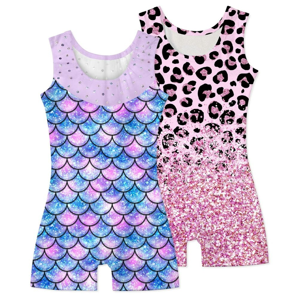 Aideaone Girls Gymnastics Biketard 2-Pack: $14.89