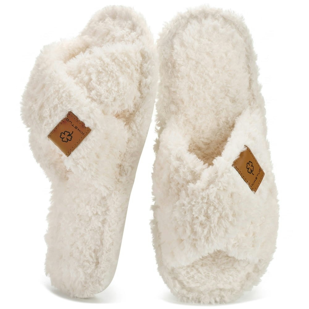 Ecetana Women's Fuzzy Open-Toe Slippers: $9.98 Ecetana Women's Fuzzy Open-Toe Slippers: $9.98