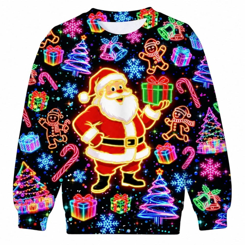 Aideaone Kids 3D Print Ugly Christmas Sweatshirt: $14.89