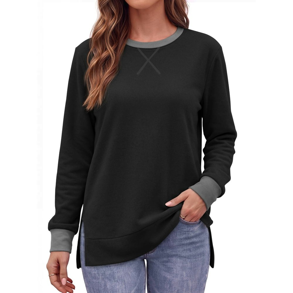 Moshu Women's Color Block Crewneck Sweatshirt: $14.59 Moshu Women's Color Block Crewneck Sweatshirt: $14.59