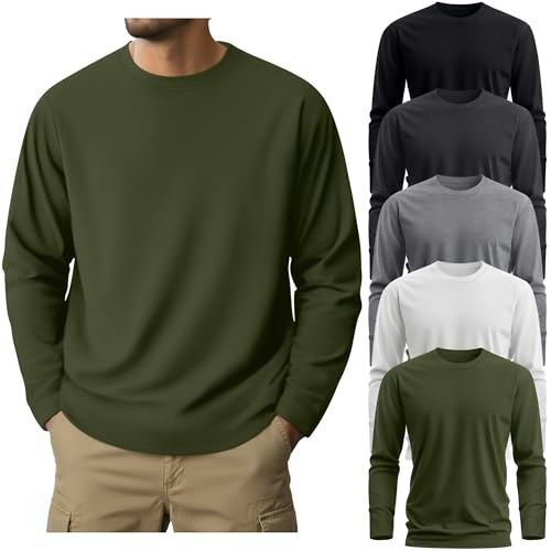 Ficerd Men's Big and Tall Long Sleeve Cotton Shirt 5-Pack: $44.98 Ficerd Men's Big and Tall Long Sleeve Cotton Shirt 5-Pack: $44.98
